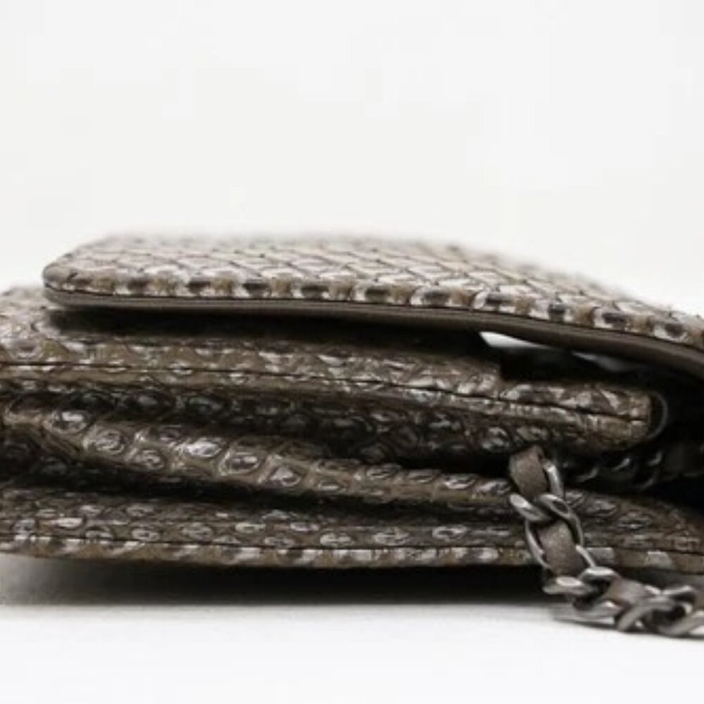 Chanel Python Classic Wallet On Chain - image 5